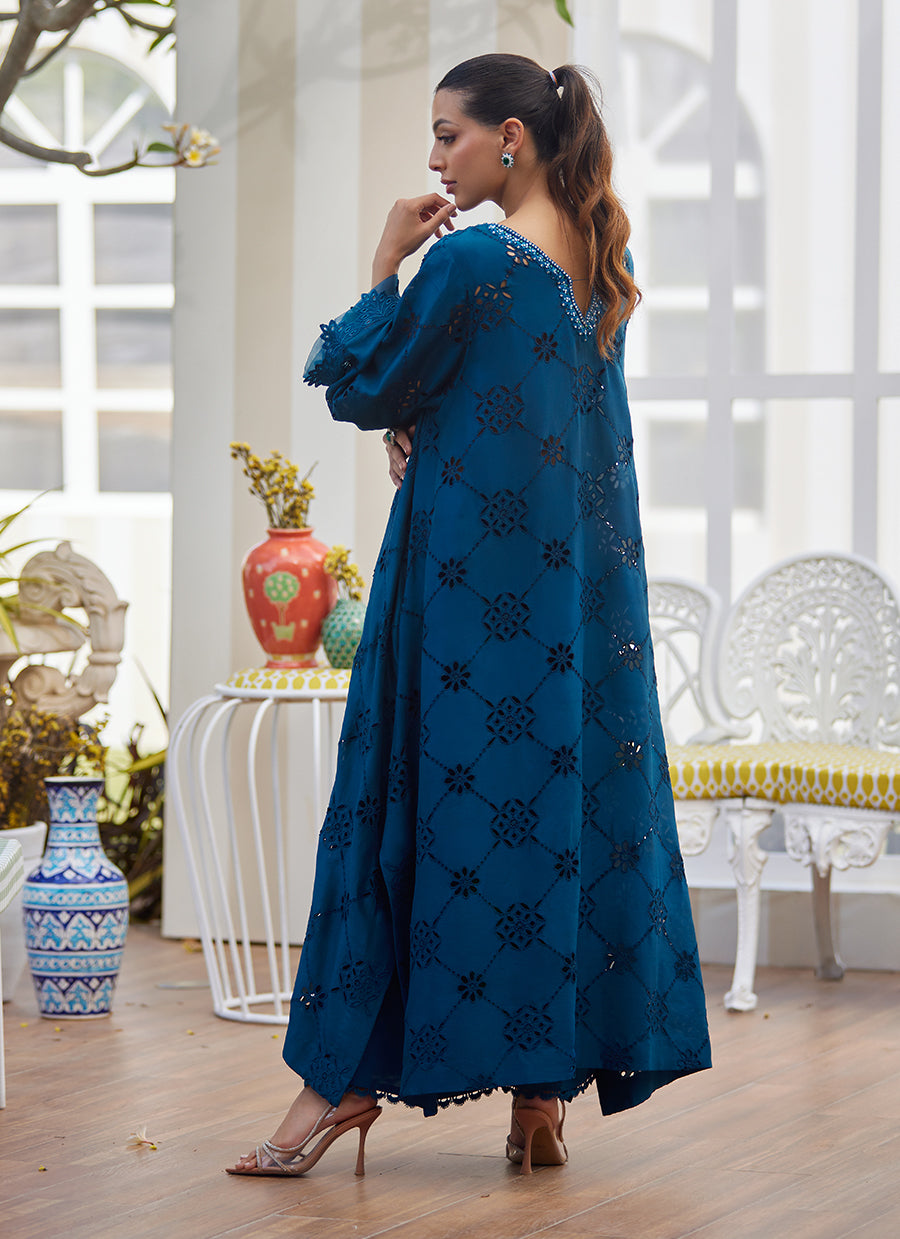 Cela Teal Shirt and Dupatta