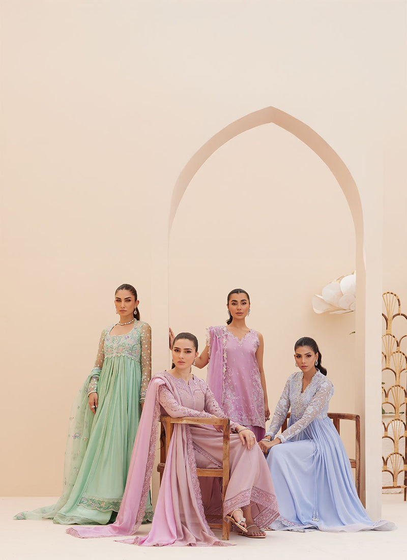 Freya Aqua Kalidaar and Dupatta