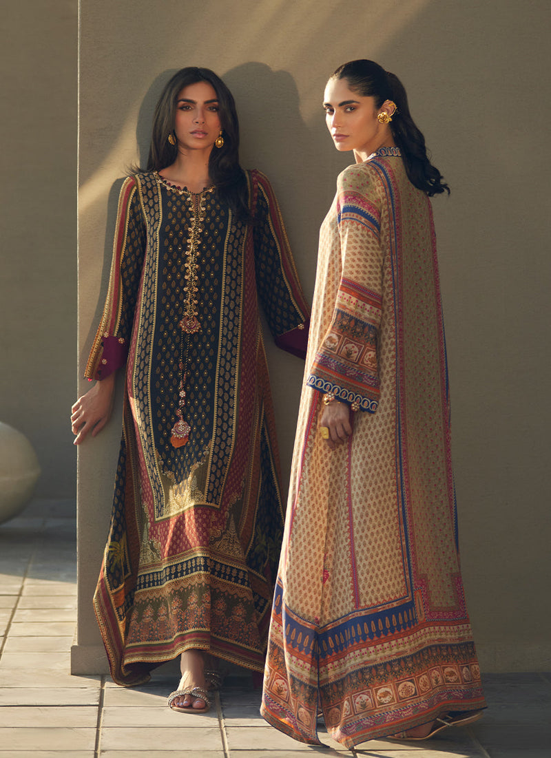 Ophelia Onyx Crepe Kaftan