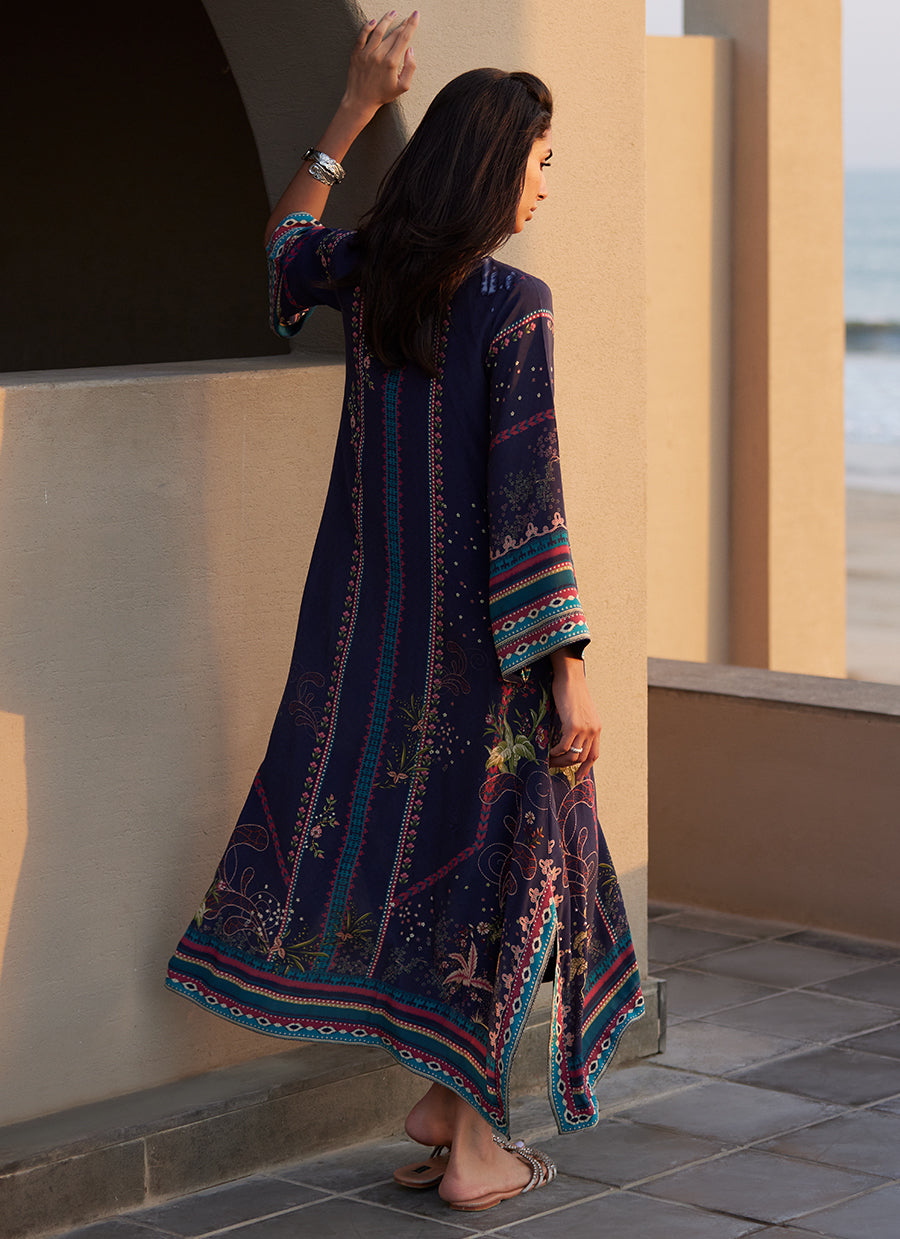 Zahara Midnight Crepe Kaftan