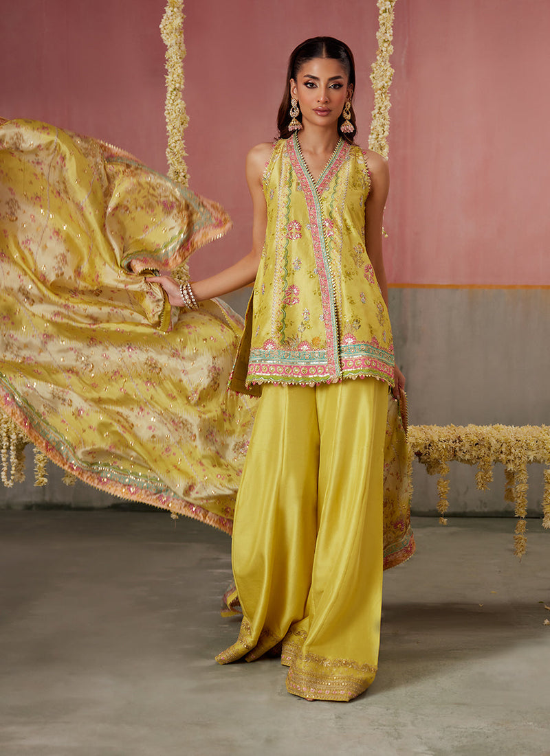 Zaria Kiwi Shirt And Dupatta
