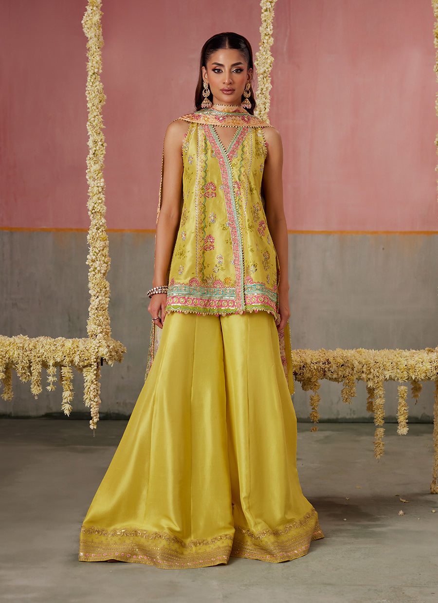 Zaria Kiwi Shirt And Dupatta