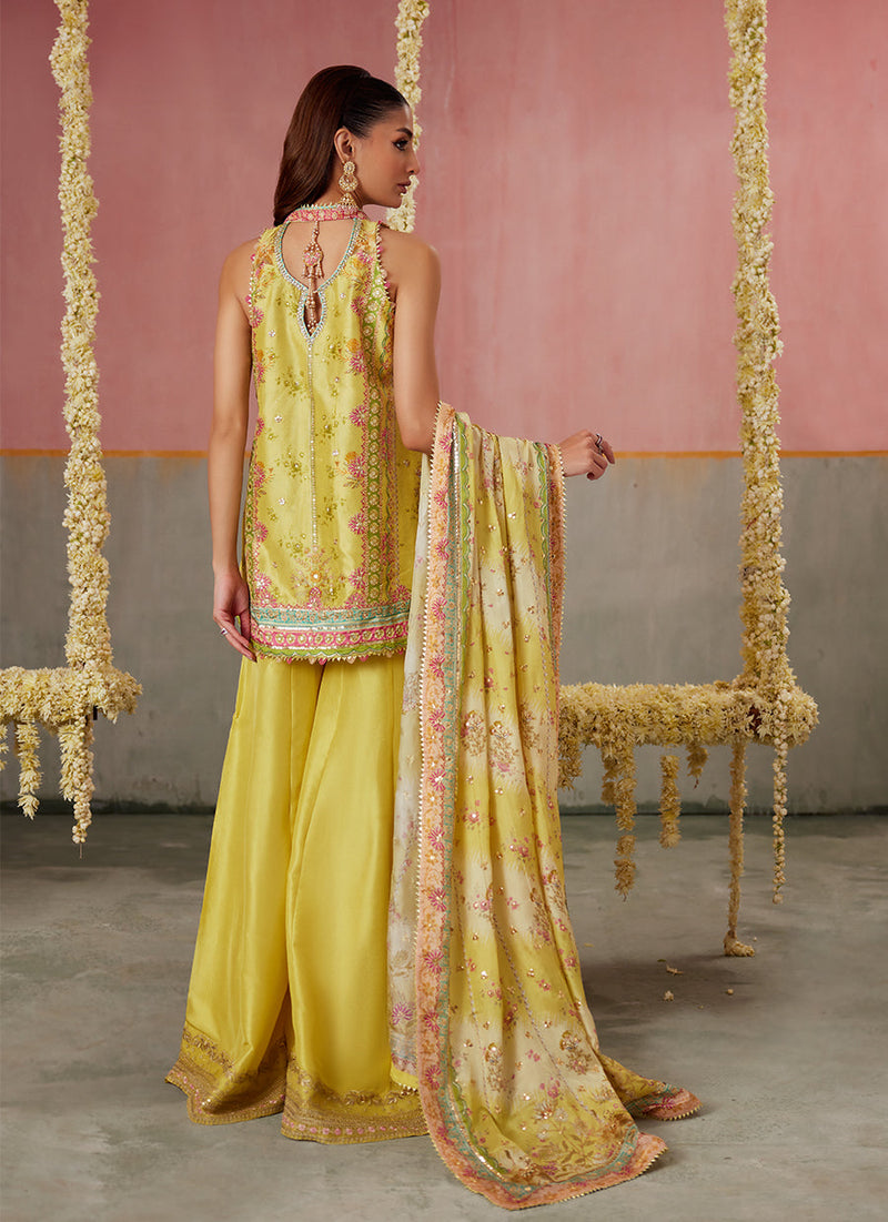 Zaria Kiwi Shirt And Dupatta