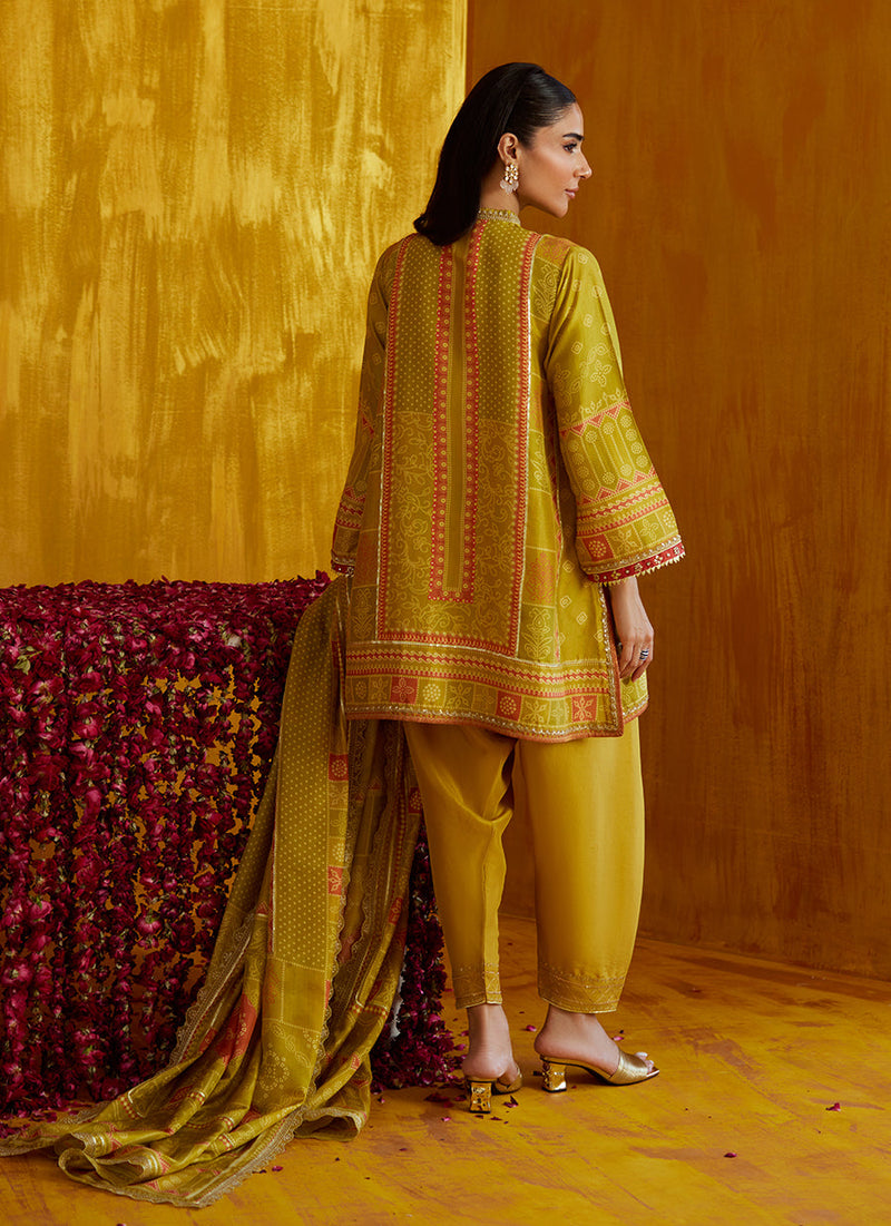 Nevada Kiwi Shirt And Dupatta