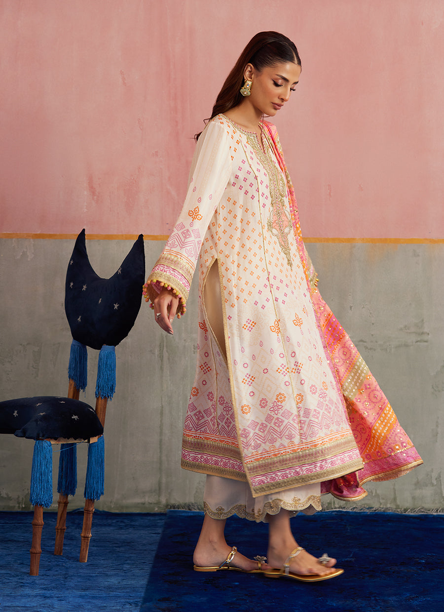 Isa Ivory Shirt and Dupatta