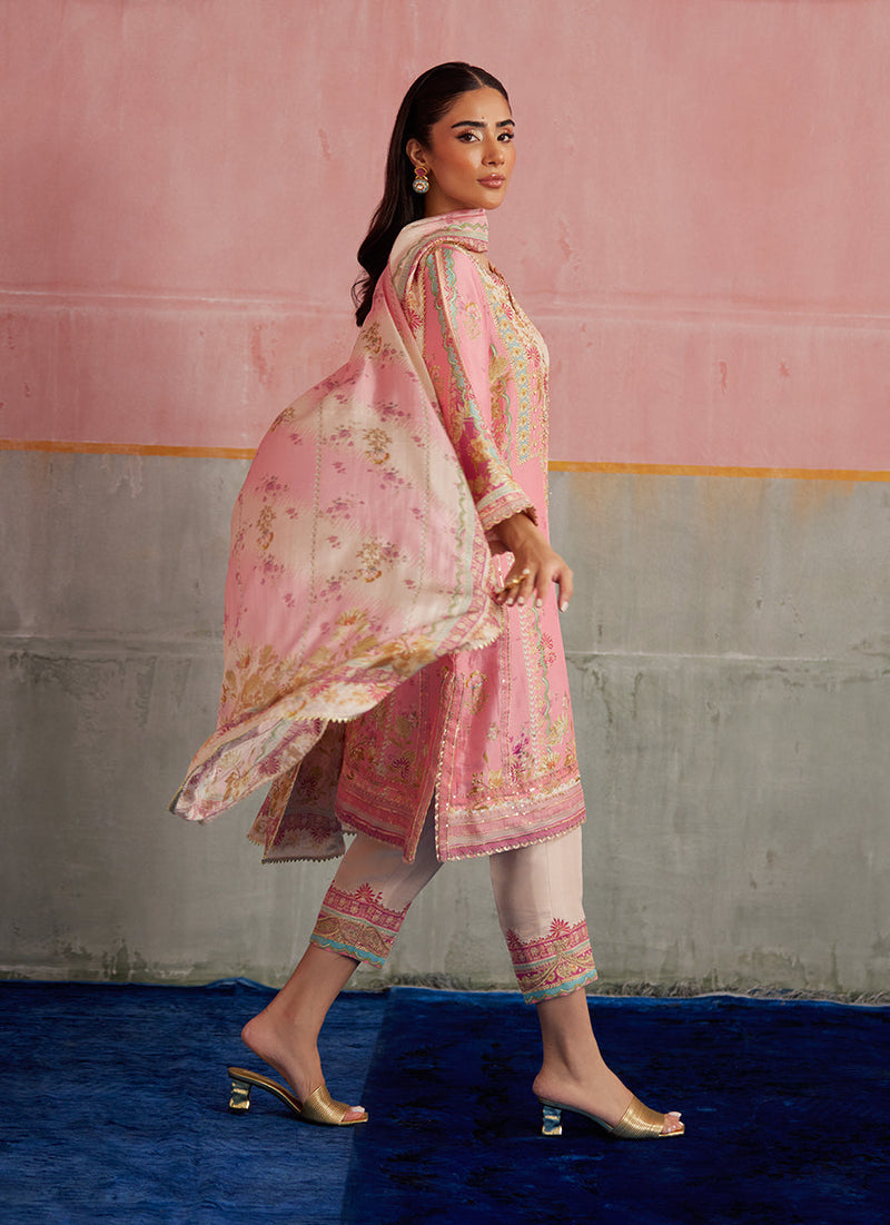 Vic Blush Shirt And Dupatta
