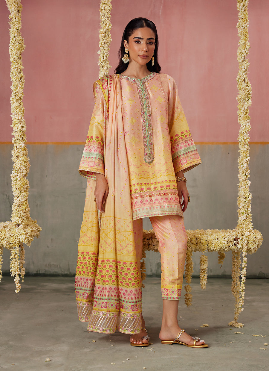 Livvy Ombre Shirt And Dupatta