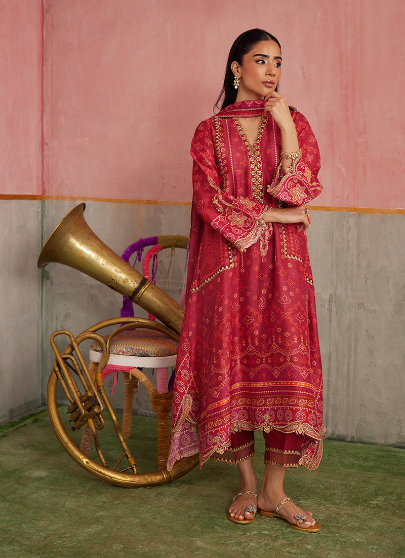 Inuki Maroon Shirt And Dupatta