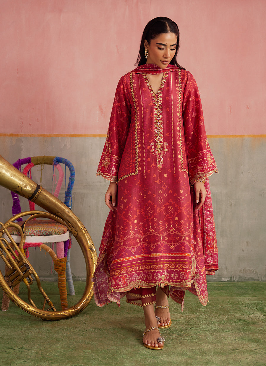 Inuki Maroon Shirt And Dupatta