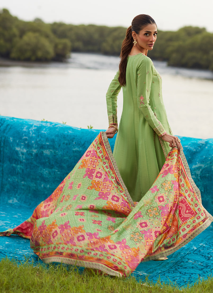 Elysian Sage Shirt And Dupatta