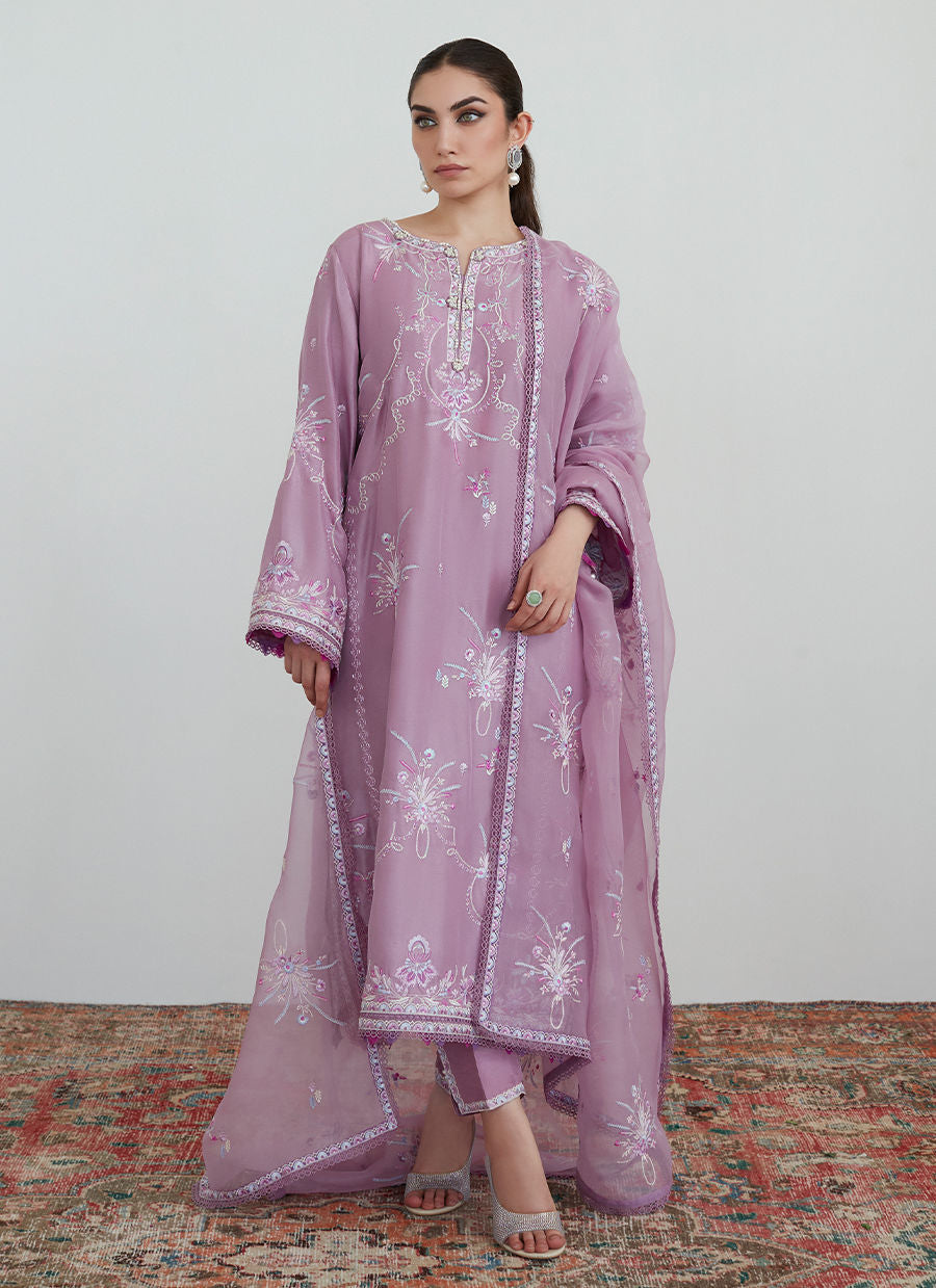 Mona Mauve Shirt And Dupatta