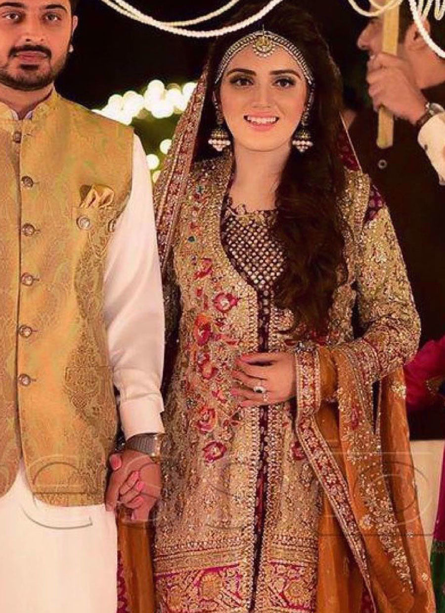 The beauty of festive colours featuring intricately embellished hand-drawn motifs on traditional silhouette